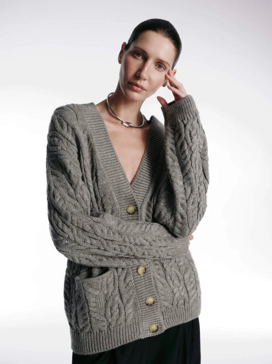 Classic Cable Knit Cardigan