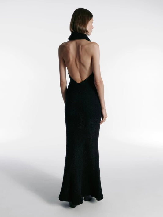 Elegant Open Back Maxi Dress